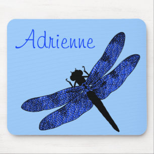 Personalisiert Blue Winged Dragonfly Mousepad