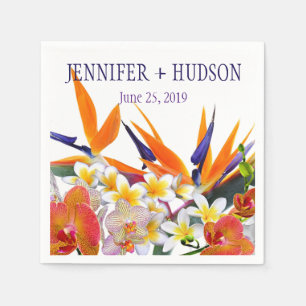 Personalisiert blühende Joy-Tropical-Blume Serviette
