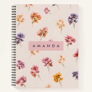 Personalisiert Blush and Lavendel Garden Notizbuch