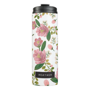 Personalisiert Blush Bouquet Thermosbecher