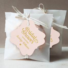 Personalisiert Blush Gold Wedding Brautparty Geschenkanhänger
