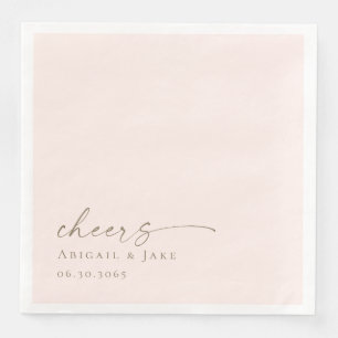 Personalisiert Blush Hochzeitsessen Napkins Serviette