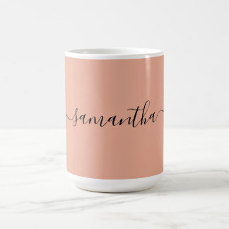 Personalisiert Blush Pink-Kalligrafie Kaffeetasse