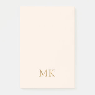 Personalisiert Blush Pink-Monogramm-Initialen Post-it Klebezettel