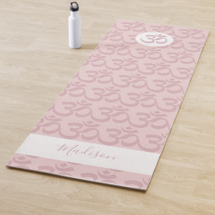 Personalisiert Blush Pink Om Yogamatte