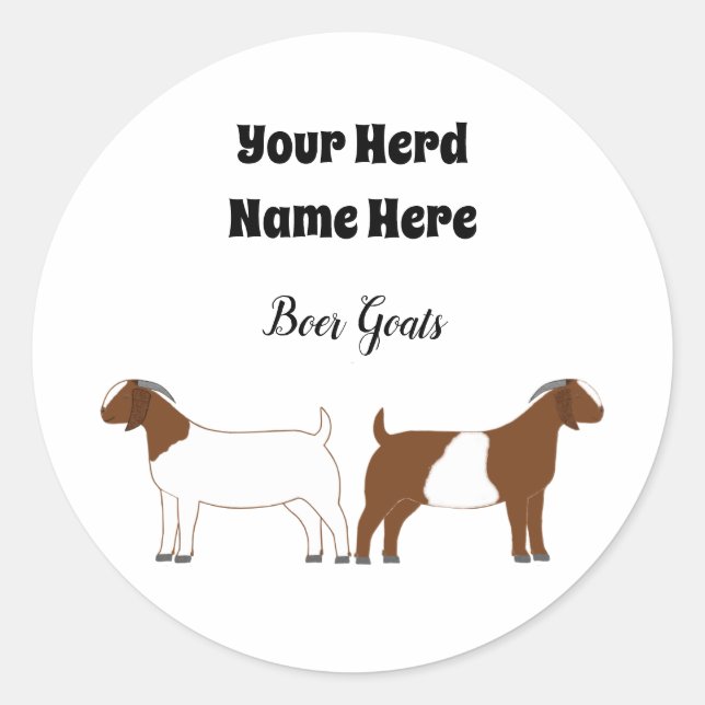 Personalisiert Boer Goat Sticker (Vorderseite)
