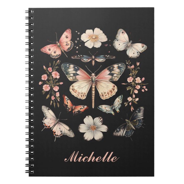 Personalisiert Boho Cottages Monarch Butterfly Notizblock (Vorderseite)