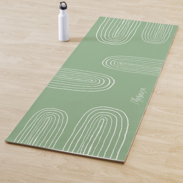Personalisiert Boho Mitte Jahrhundert Chic Rainbow Yogamatte (Beispiel)