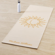 Personalisiert Boho Mystische Gelbe Sonne und Mond