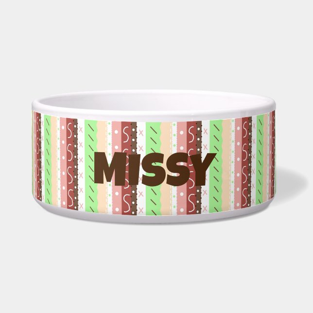 Personalisiert Boho Pattern Napf (Vorderseite)