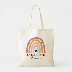 Personalisiert Boho Rainbow Little Sister Tote Bag Tragetasche