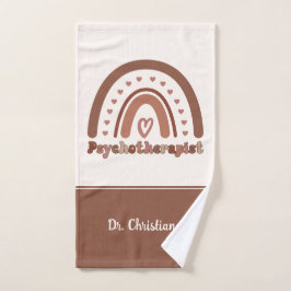 Personalisiert Boho Rainbow Psychotherapeut Handtuch