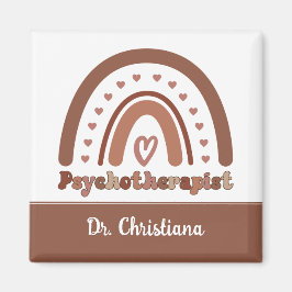 Personalisiert Boho Rainbow Psychotherapeut Magnet