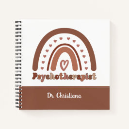 Personalisiert Boho Rainbow Psychotherapeut Notizbuch