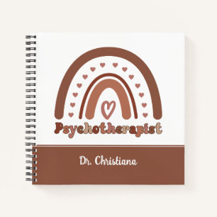 Personalisiert Boho Rainbow Psychotherapeut Notizbuch