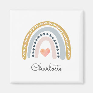 Personalisiert Boho Rainbow Watercolor Magnet