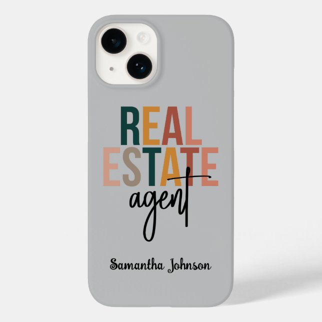Personalisiert Boho Real Anwesen Agent Geschenk Case-Mate iPhone Hülle (Rückseite)