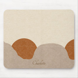 Personalisiert Boho Terracotta Sand Abstrakt Mousepad