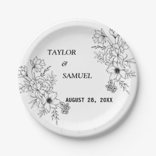 Personalisiert Boho Wedding Cocktail Paper Pappteller