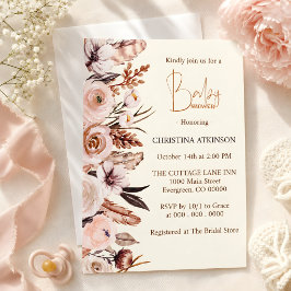 Personalisiert Boho Wildblume Baby Girl Dusche Einladung