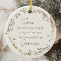 Personalisiert Boho Wildblume Friendly Weihnachten