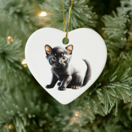 Personalisiert Bombay Kitten Keramik Ornament