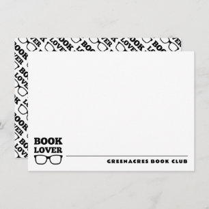 Personalisiert Book Club Pauschalkarte Mitteilungskarte