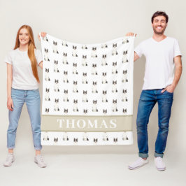 Personalisiert Border Collie Fleecedecke