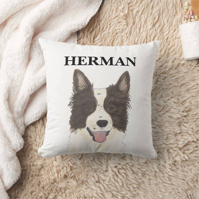 Personalisiert Border Collie Kissen (Decke)