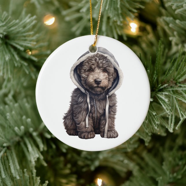 Personalisiert Bouvier des Flandres Dog Keramik Ornament (Baum)