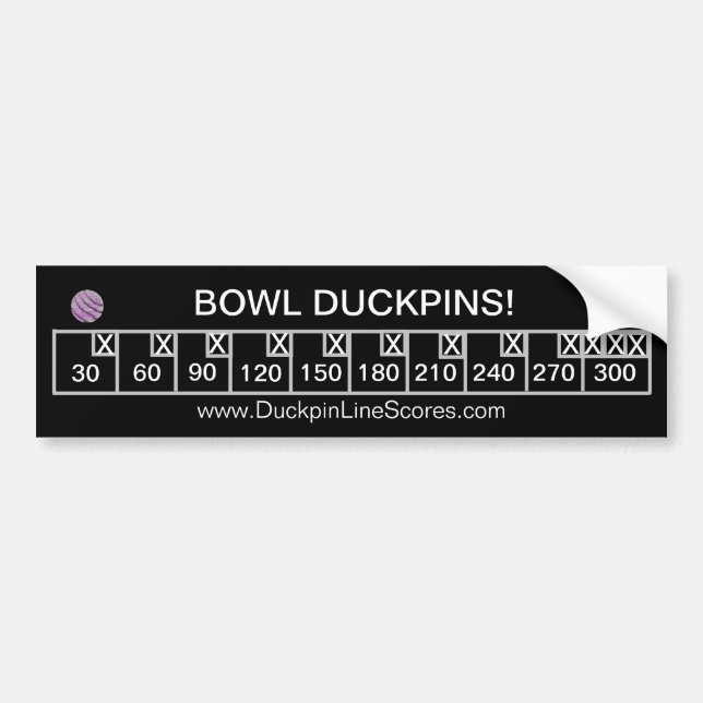 Personalisiert Bowl Duckpin Autoaufkleber (Vorne)