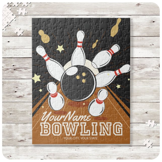 Personalisiert Bowler Strike Bowling Lanes Ball Bu Puzzle (Von Creator hochgeladen)