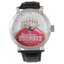 Personalisiert Bowling Ball Lanes Buttone Retro Le