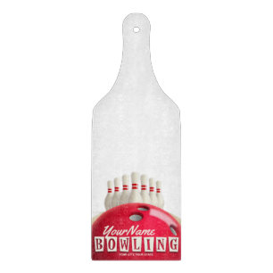 Personalisiert Bowling Ball Lanes Buttone Retro Le Schneidebrett