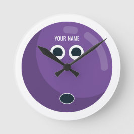 Personalisiert Bowling Runde Wanduhr