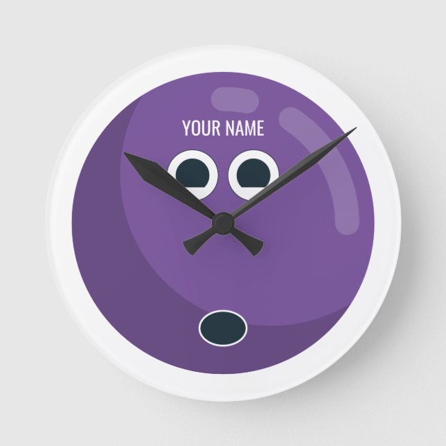 Personalisiert Bowling Runde Wanduhr (Vorderseite)