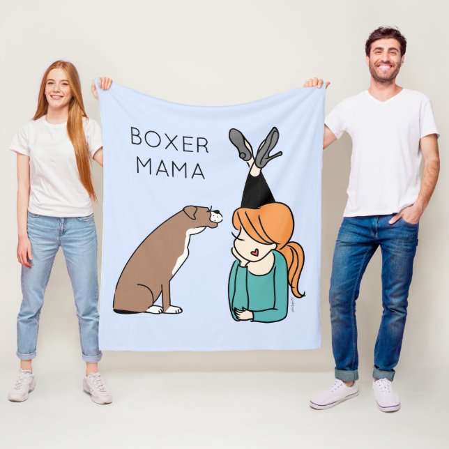 Personalisiert Boxer Mama Fleece Blanket (Beispiel)