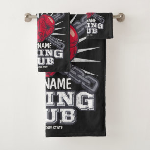 Personalisiert Boxgloves Fighter Champion Boxer Badhandtuch Set