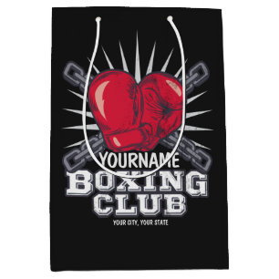 Personalisiert Boxgloves Fighter Champion Boxer Mittlere Geschenktüte