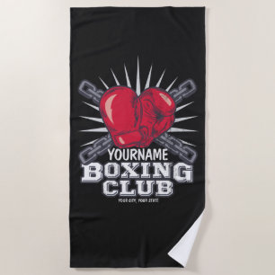 Personalisiert Boxgloves Fighter Champion Boxer Strandtuch