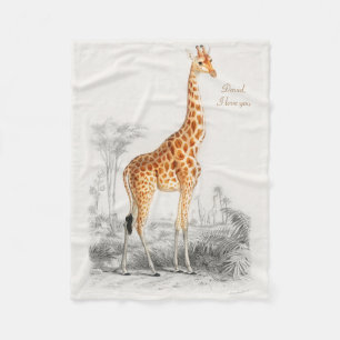 Personalisiert Boy Baby Giraffe Fleece Blanket