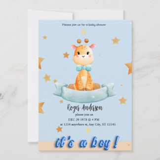 PERSONALISIERT BOY BABY SHOWER EINLADUNG