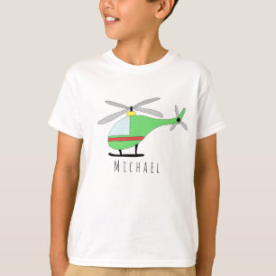 Personalisiert Boy's Coole Hubschrauberflugzeuge & T-Shirt