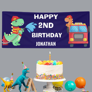 Personalisiert Boys Dinosaur Geburtstagsparty Banner