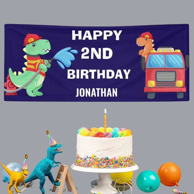 Personalisiert Boys Dinosaur Geburtstagsparty Banner (Von Creator hochgeladen)