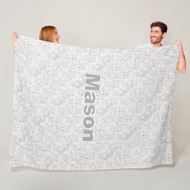 Personalisiert Boys Room Modernes Teepee Arrow Mus Fleecedecke (Beispiel)