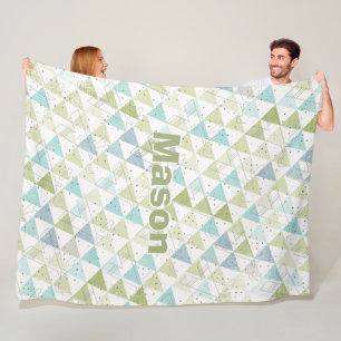 Personalisiert Boy's Room Modernes Teepee Muster Fleecedecke