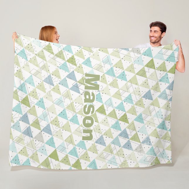 Personalisiert Boy's Room Modernes Teepee Muster Fleecedecke (Beispiel)