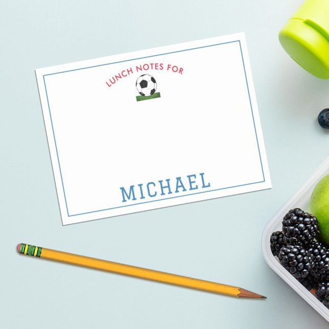 Personalisiert Boys Soccer Custom Lunch Box Post-it Klebezettel (Von Creator hochgeladen)