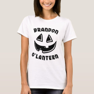 Personalisiert Brandon O'lantern Halloween Pumpkin T-Shirt